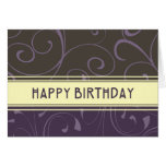 Purple Swirl Business From Group Birthday Card