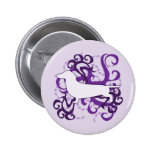 Purple Swirl Dachshund Pinback Button