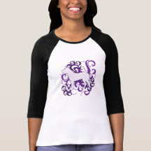 Purple Swirl Dogo Argentino T Shirt