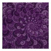 Purple Swirl Fractal Pattern