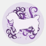 Purple Swirl Glen of Imaal Terrier Sticker