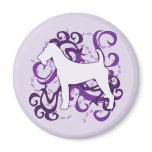 Purple Swirl Irish Terrier Fridge Magnet