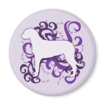 Purple Swirl Irish Wolfhound Refrigerator Magnet