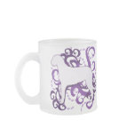 Purple Swirl Irish Wolfhound Coffee Mugs