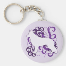 Purple Swirl Shiloh Shepherd Key Chains