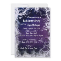 Purple Swirls Bachelorette Party Invitation