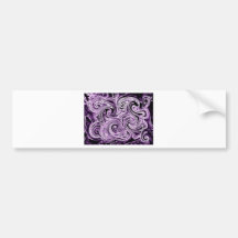 Purple Swirls Bumper Sticker