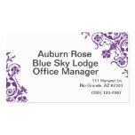Purple Swirls Business Card