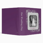 Purple Swirls Photo Frame Wedding Album Vinyl Binders