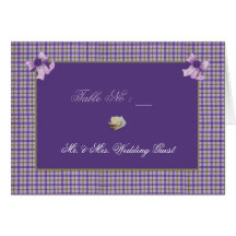 Purple Table Place Card Template