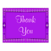 purple Thank You Postcards
