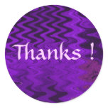 Purple Thanks ! Round Sticker