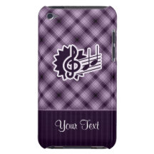 Purple Treble Clef Barely There iPod Covers