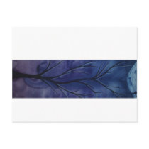 purple tree and moon post cards