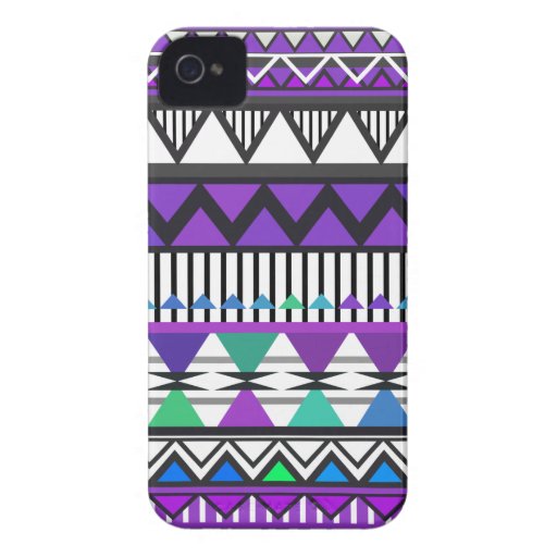 Purple Tribal 2 Pattern iPhone 4/4S Case-Mate Case iPhone 4 Case