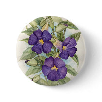 Purple Tropical Flower Painting - Multi Buttons