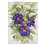 Purple Tropical Flower Painting - Multi cards