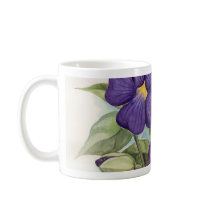 Purple Tropical Flower Painting - Multi Coffee Mugs