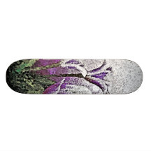 Purple Tulips - Painting Art Skateboard
