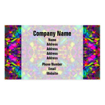 Purple Turquiose and Yellow Mandala Pattern Business Card Templates