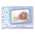 Purple Turquoise Photo Custom Announcement