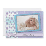 Purple Turquoise Photo invitations