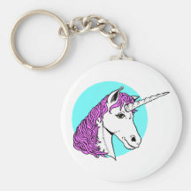 Purple Unicorn Key Chain
