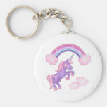 Purple Unicorn Rainbow Keychains