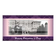 Purple Valentine's Day Photo Card