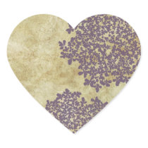 Purple Vintage Floral Envelope Seal Stickers