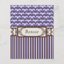 Purple Vintage Victorian Wild West Elegant Damask Flyer