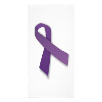 Purple Violence and Abuse Prevention Ribbon Custom Photo Card