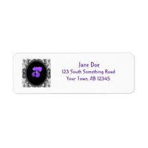 Purple Violet address label