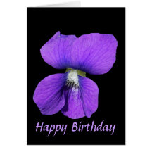 Purple Violet birthday card