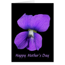 Purple Violet Mother's Day Cards
