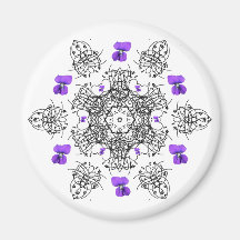 Purple Violet Swirl magnet