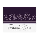 Purple Violet Thank You Postcard