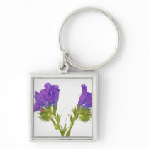 Purple vipers bugloss (echium plantagineum) keychain