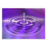 Purple Water Drop Photo Print