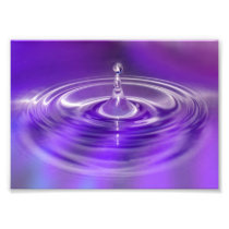 Purple Water Drop Photo Print