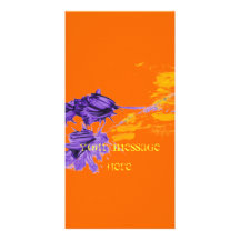 Purple Watercolor Tulips Photo Greeting Card