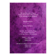 Purple Watercolor Wedding Invitation
