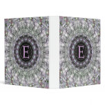 Purple Wave Star Monogram E Vinyl Binders