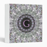 Purple Wave Star Monogram G 3 Ring Binders