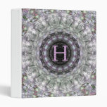 Purple Wave Star Monogram H Vinyl Binders