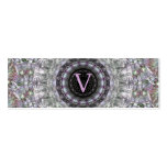 Purple Wave Star Monogram V Business Card Template