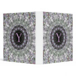 Purple Wave Star Monogram Y 3 Ring Binders