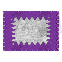 Purple Waves Abstract Photo Frame Card