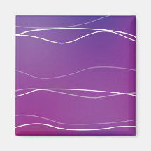 Purple Waves Fridge Magnets