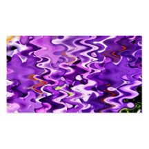 PURPLE WAVES OF FLOWERS BUSINESS CARD